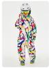 Oddivski Unisex Children's Cartoon Ski Suit - Warm, Waterproof, Windproof One-Piece for Indoor Skiing.