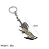 Gods Of War 5 Qui-Gon Axe Keychain Weapon Model Shield Pendant