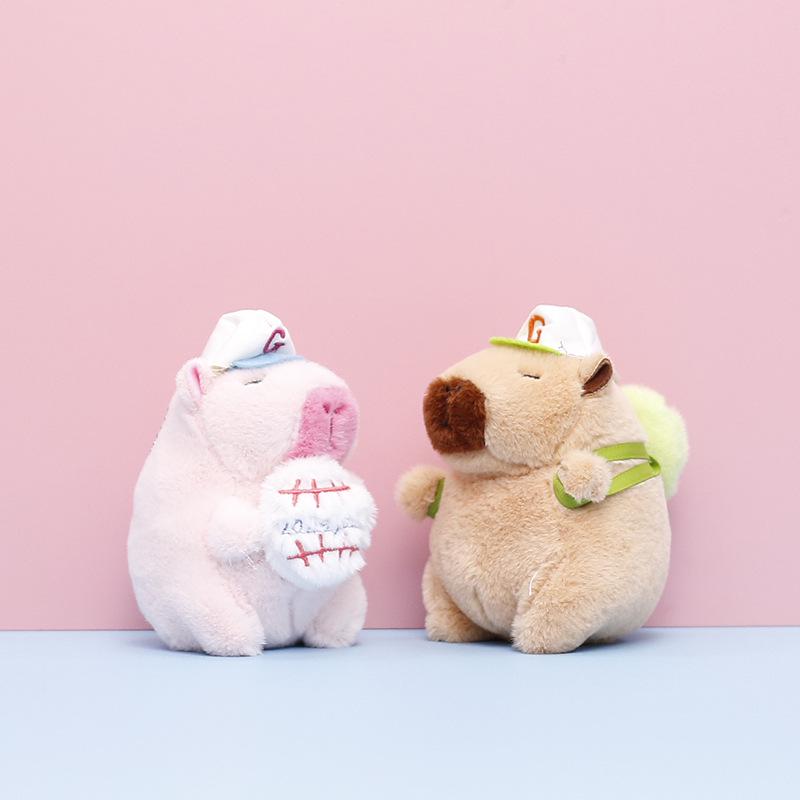 

Capybara Plush Toy & Keychain - Stuffed Rodent Animal for Kids Gift 14 cm