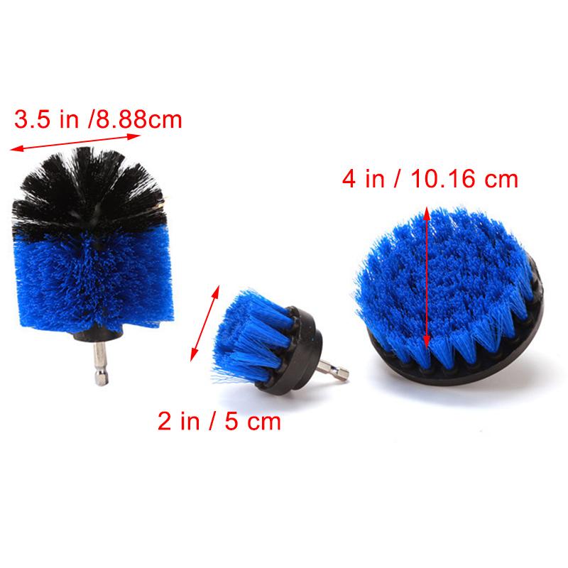 3Pcs/Set Electric Bathroom Floor Carpet Power Scrubber Cleaning For Carpet Glass Car Tires  Tile Bathroom and Kitchen 2/3.5/4''