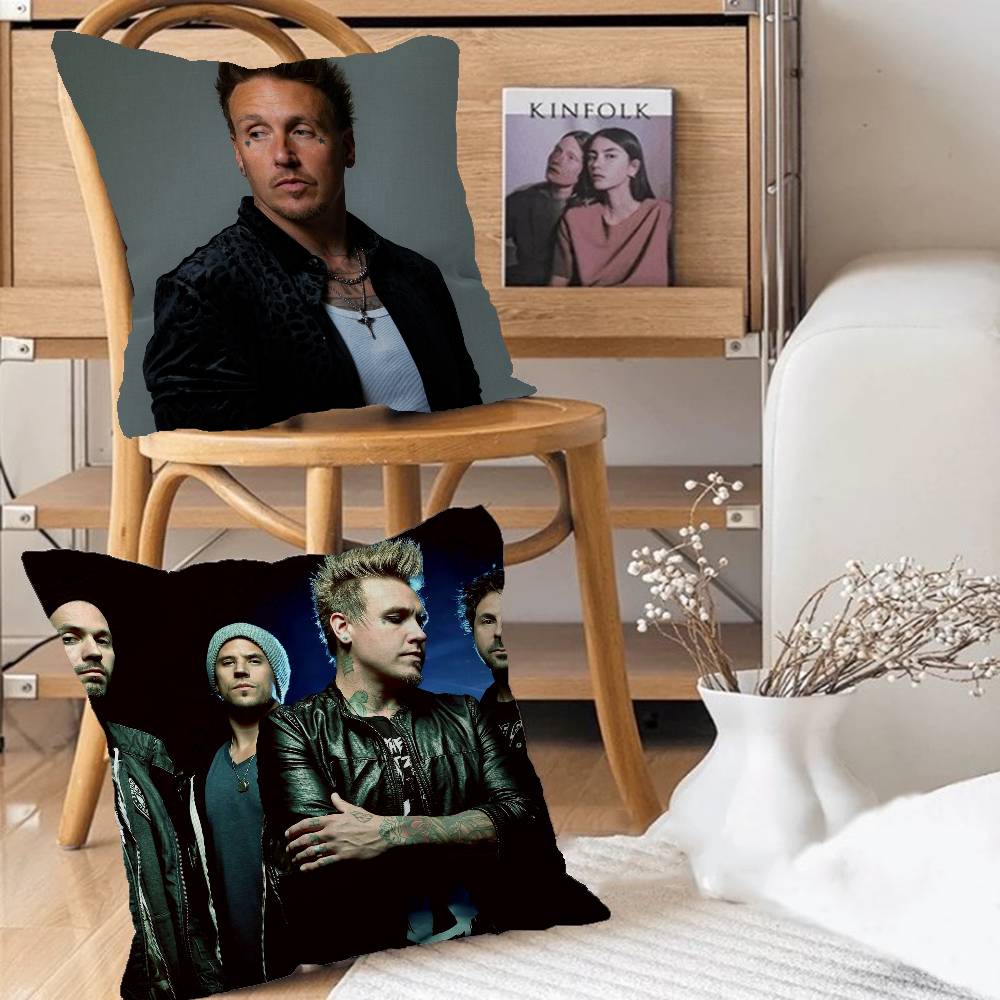 P-Papa Roach Music Art Cushion Cover Inches Farmhouse Decor Home Throw Pillow Covers For Couch Decorations