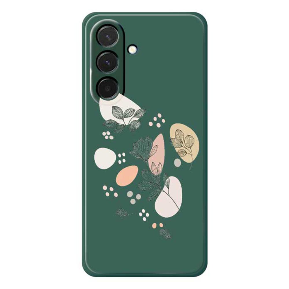 For Samsung Galaxy A36 5G Case Sketch Leaves Pattern Printing Straight Edge TPU Phone Back Cover