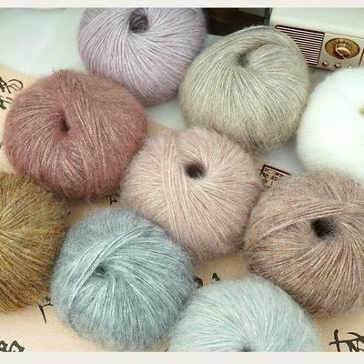 Filato misto Mohair e Cotone per Tufting di Tappeti, Uncinetto e Bambole - Gomitolo Multicolore