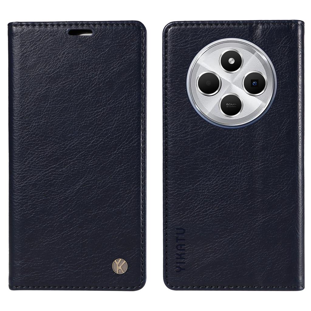 YIKATU YK-006 For Xiaomi Poco C75 4G/Redmi 14R 5G/14C 4G Case Wallet Litchi Grain Leather Phone Cover Magnetic Auto-Absorbed