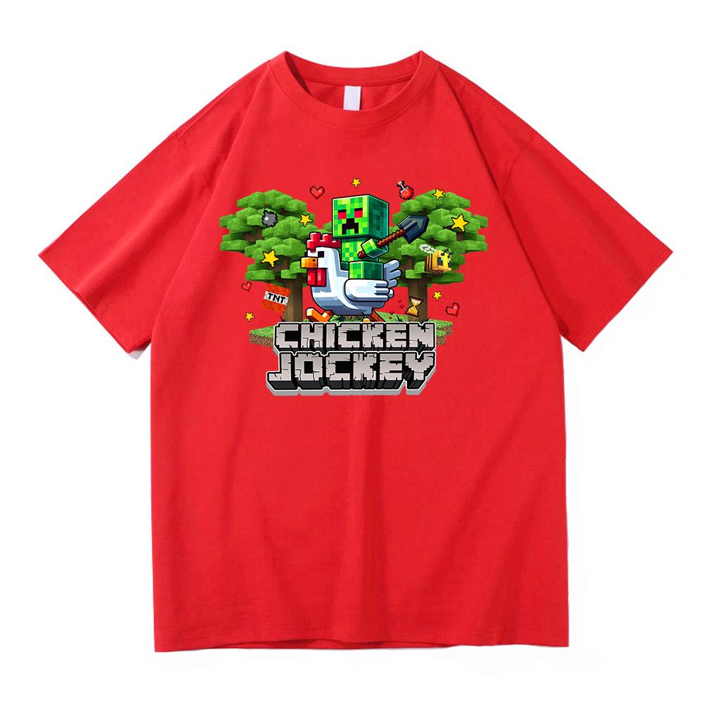 Funny Chicken Game T Shirt Hot Fashion Men Harajuku Aesthetic Vintage Graphic T-Shirt Unisex Cartoon Casual Cotton Tees Shirts