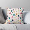 Christmas Tree Square Pillowcase Polyester Linen Velvet Creative Zip Decor Pillow Case Home Cushion Cover 45X45