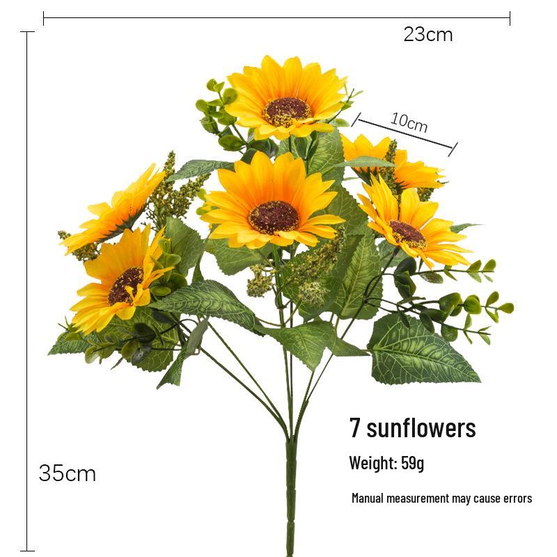 Sunflower Silk Bouquet - Artificial Sunflower Hand Bouquet for Indoor Decoration and Events