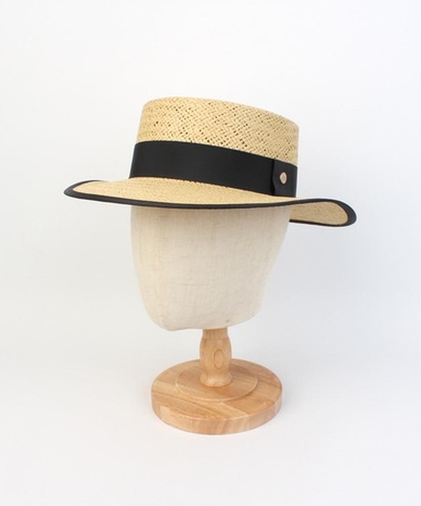 Yunibeosyeolkemiseuteuli Edge Taping Beige Long Panama Hat Panama Hat