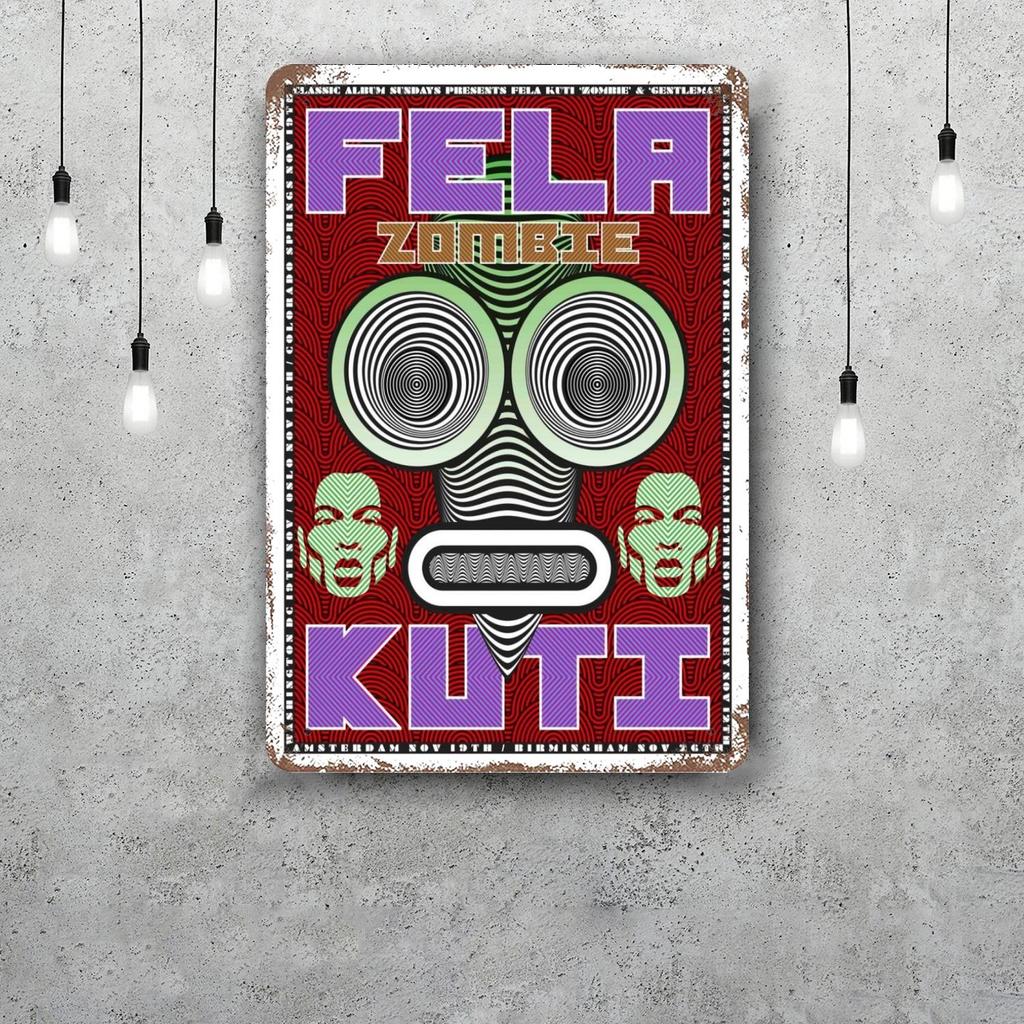 Fela Kuti Metal Signs wall decor Vintage Tin Signs Captain Metal Poster Decor for Bar Pub Club Wall Decoration