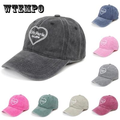 Heart Embroidery Baseball Cap, Adjustable Sun Protection Hat, Unisex, Non-Washable, Streetwear Cycling Travel Curved Brim Dad Cap