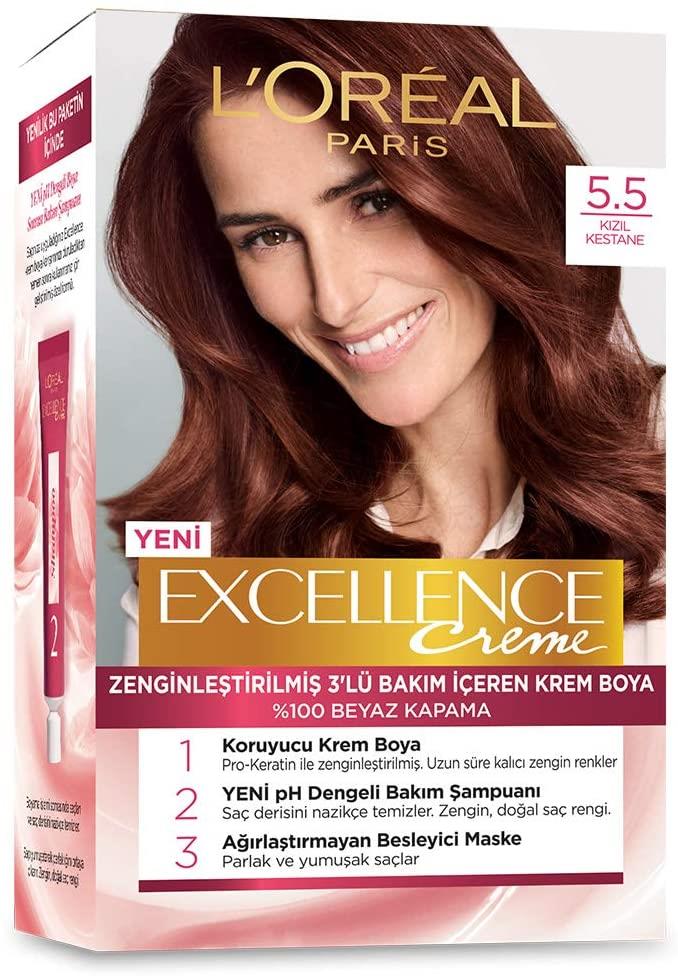 

L Oreal Paris Excellence Крем-краска для волос 5.5 Красный каштан