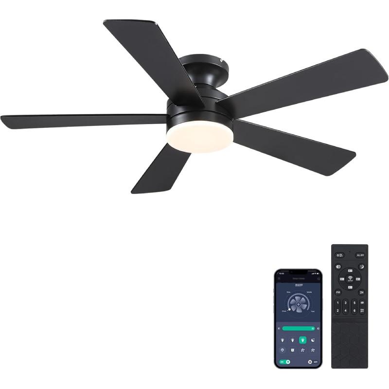 Ceiling Fan Light With Blades For Bedroom And Living Room Decor
