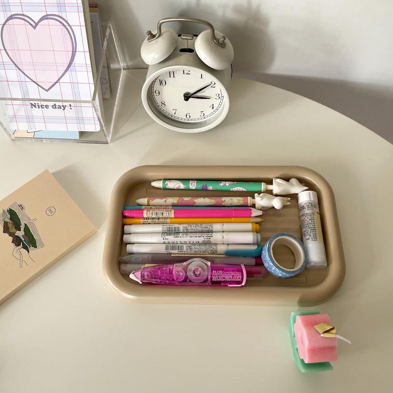 

Прямоугольный поднос Ins Style для хранения закусок, фруктов, ювелирных изделий, органайзер для хранения на рабочем столе для студентов, офисные канцелярские принадлежности абрикосовый