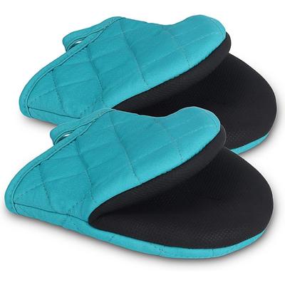 Küchen-Ofenhandschuhe Hochhitzebeständig Kurze Topflappen mit Rutschfesten Griffflächen und Aufhängeschlaufe für BBQ Backen Kochen