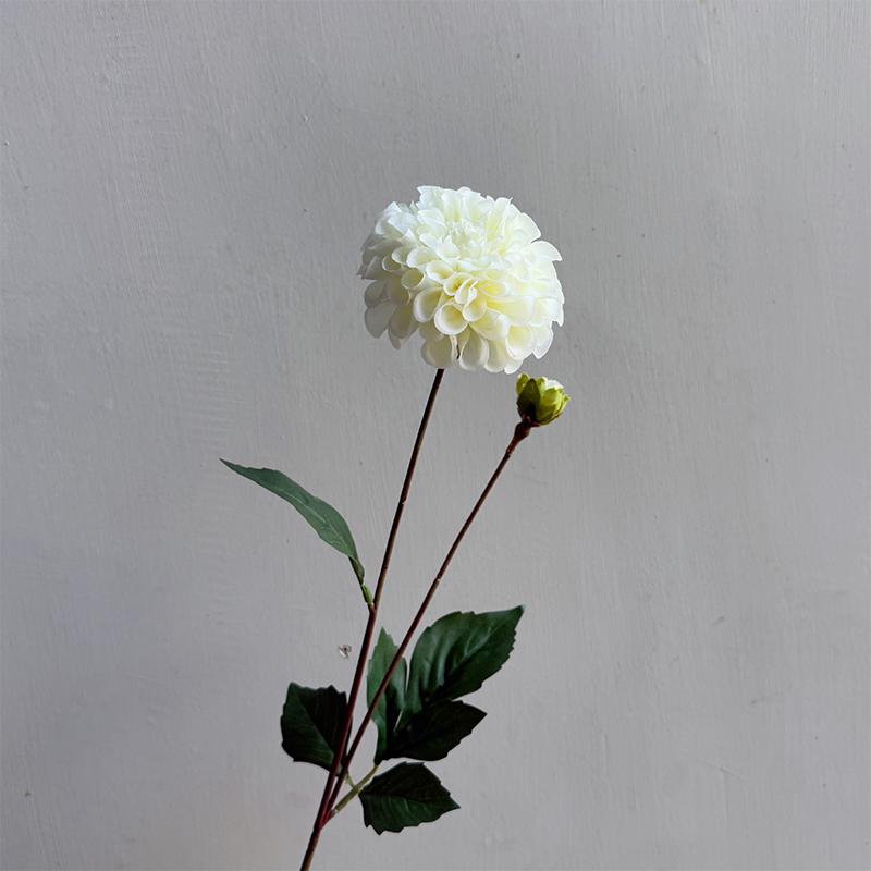 Artificial Moisturizing 2Head Dahlia Real Touch Flowers Bridal Bouquet Wedding Decoration Party Floral Home Decor Dahlia