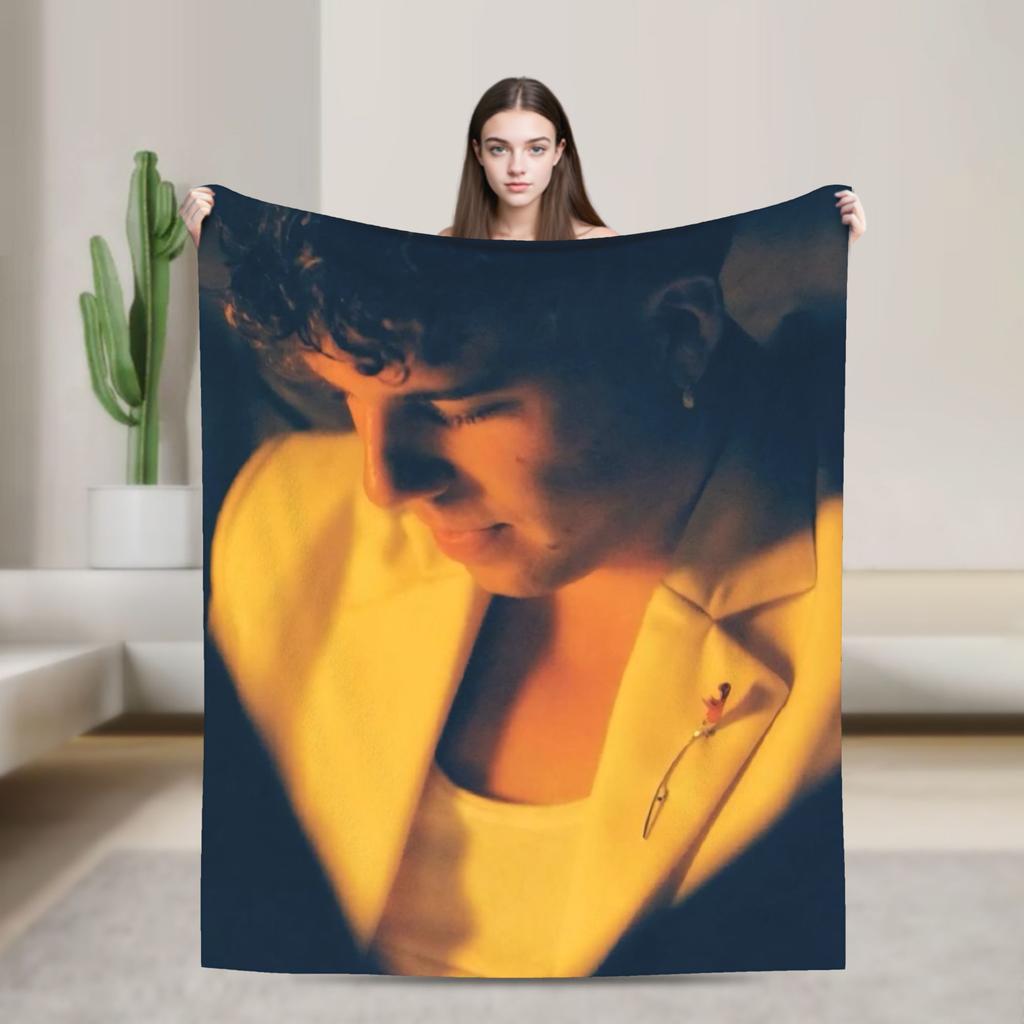 Rapper Quevedo Flannel Blanket Autumn Warm Throw Blanket for Girls Boys Bedroom Print Bedspread Sofa Bed Cover