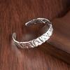 Open Bracelet Men'S And Women'S Metal Ancient Silver Bracelet Retro Simple Auspicious Lucky Lucky Jewelry