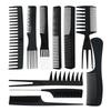 10Pcs Anti-Static Black Plastic Hairbrush For Men & Women Salon Professional Hairdressing Styling Tool