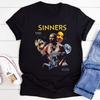 Vintage Sinners 2025 Tee, Retro Afro Horror Movie T-shirt, for Sinners Fans