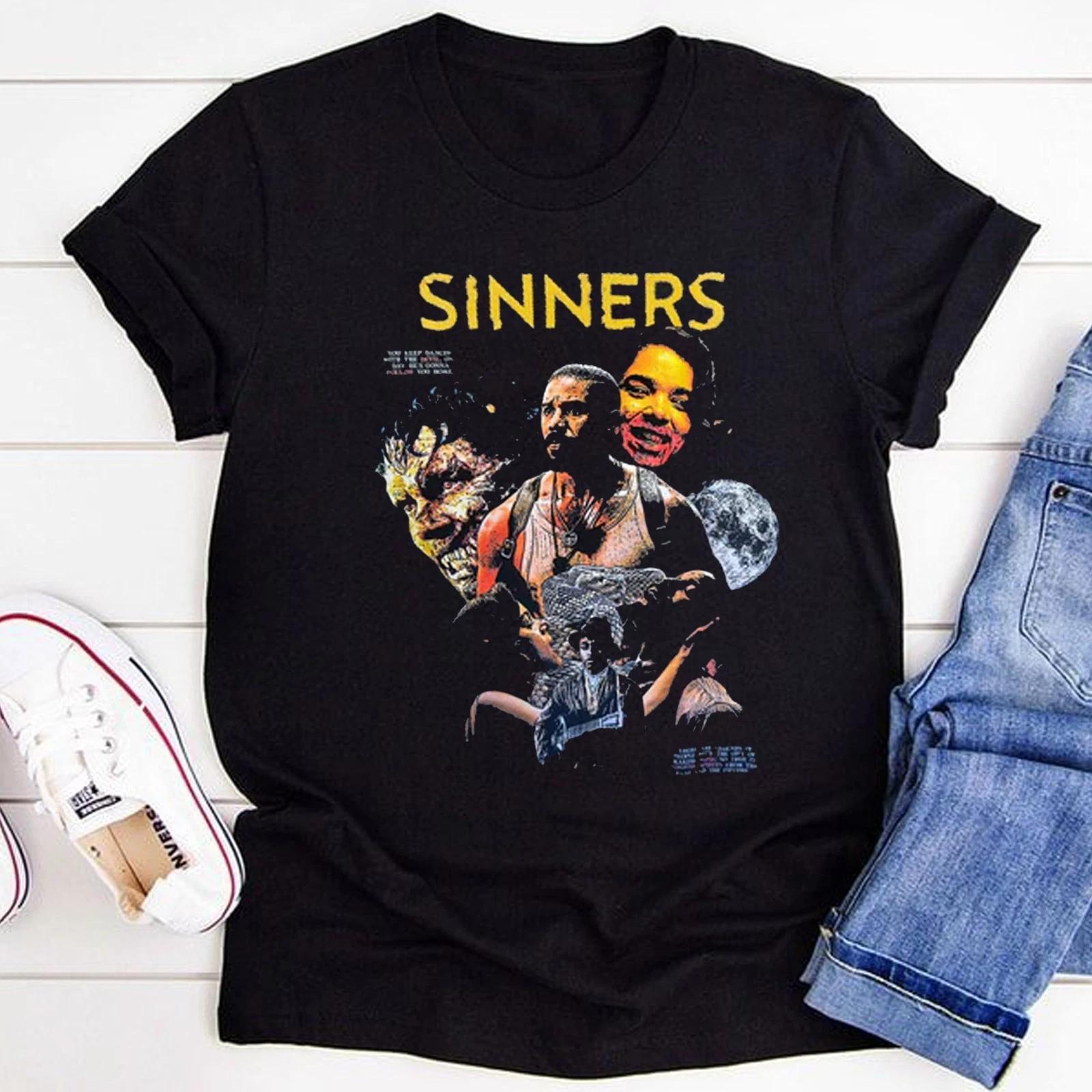 Vintage Sinners 2025 Tee, Retro Afro Horror Movie T-shirt, for Sinners Fans L