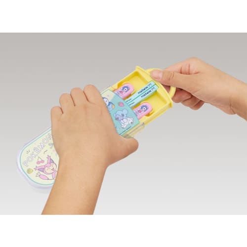 Skater Children's Antibacterial Trio Set Chopsticks Spoon Fork Pokemon New Retro Made in Japan TACC2AG-A
