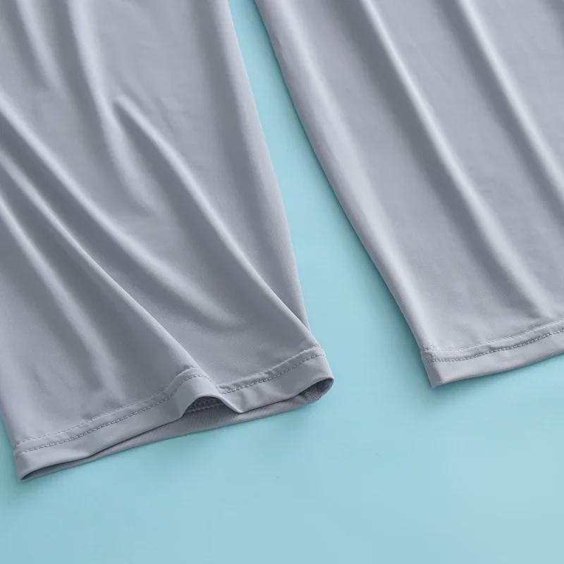 Pánské hedvábné pyžamové kalhoty s 9 body z tekutého ledového hedvábí - stylové a elastické