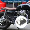 Muffler Heat Guard with Clamp/Exhaust Pipe Head Shield Cover for Motorcycle/Heat Insulation Carbon Fiber 110x58mm / 1 Set Black