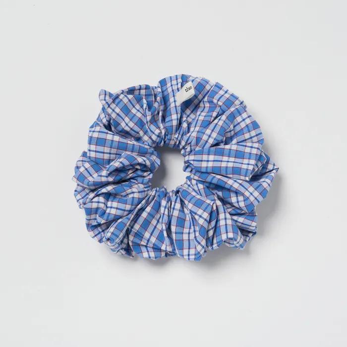 Check Scrunchie M(Blue)