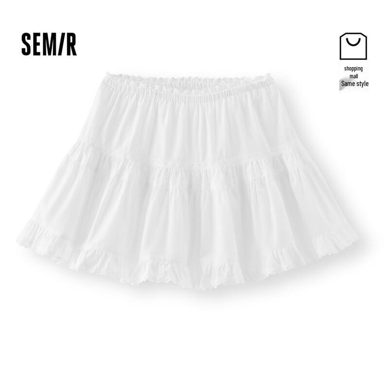 Semir Women s Summer Gingham A-Line Tiered Skirt L
