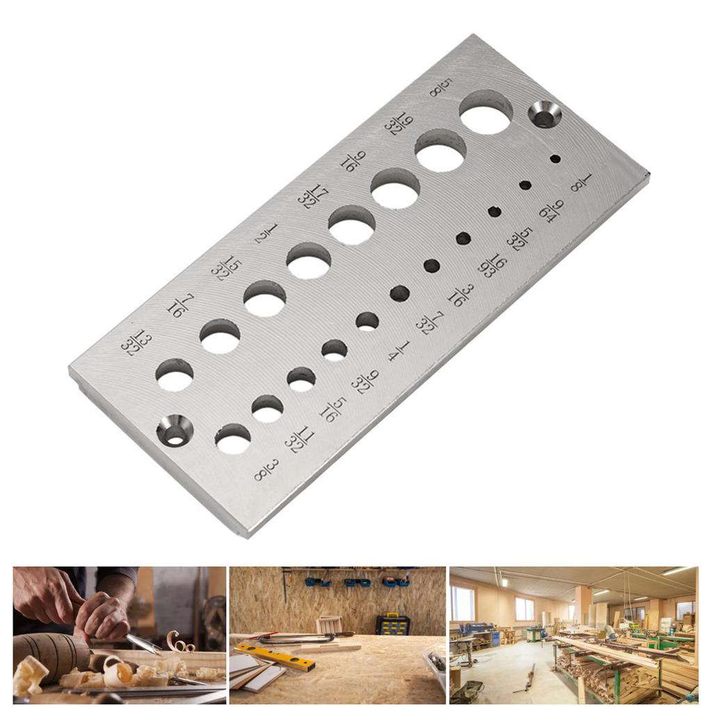 Steel Dowel Plate 19 Holes Dowel Maker Steel Plate with Holes from 1/8 Inch To 5/8 Inch for Woodworking Hardwoods