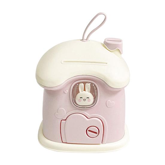 

Piggy Bank Creative Shape Adorable Appearance Large Capacity Vibrant Color with Keys Save Money Acrylic Cartoon Money Coin Piggy розовый