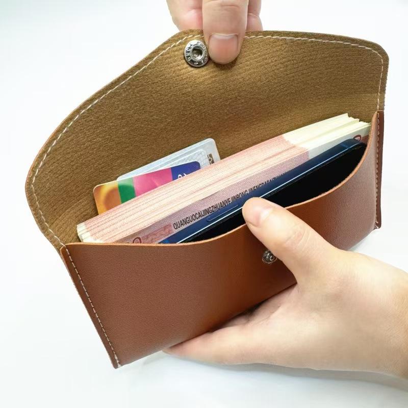 

Unisex Wallet Retro Long Wallet Simple Wallet Unisex For Travel Gift School коричневый