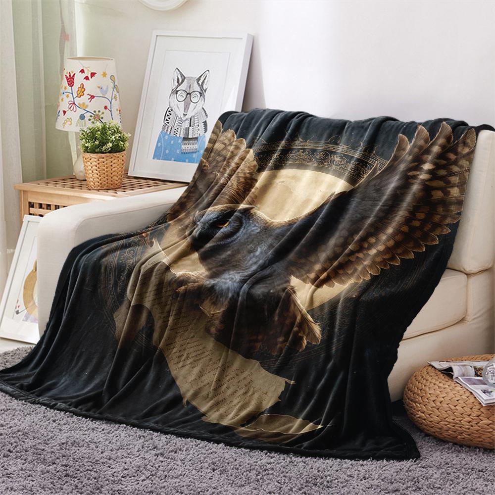 1Pc Cartoon Print Flannel Blanket, High Quality Comfortable for All Seasons, Home Decor, Warmth and Comfort, Perfect for Christmas Birthday Gift