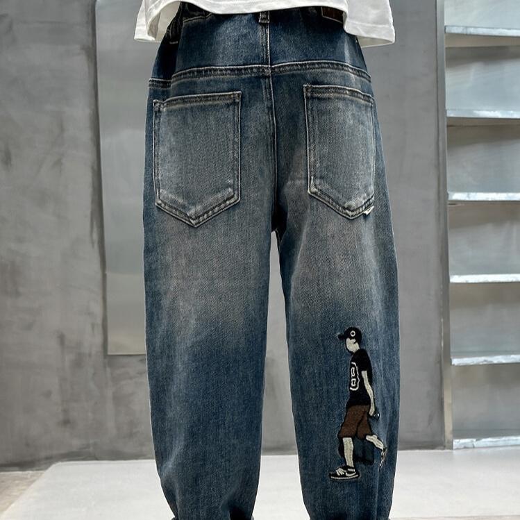 Boys' Denim Pants Spring and Autumn Dad Pant Boys' Children's Jeans Trendy Children's Jeans Loose