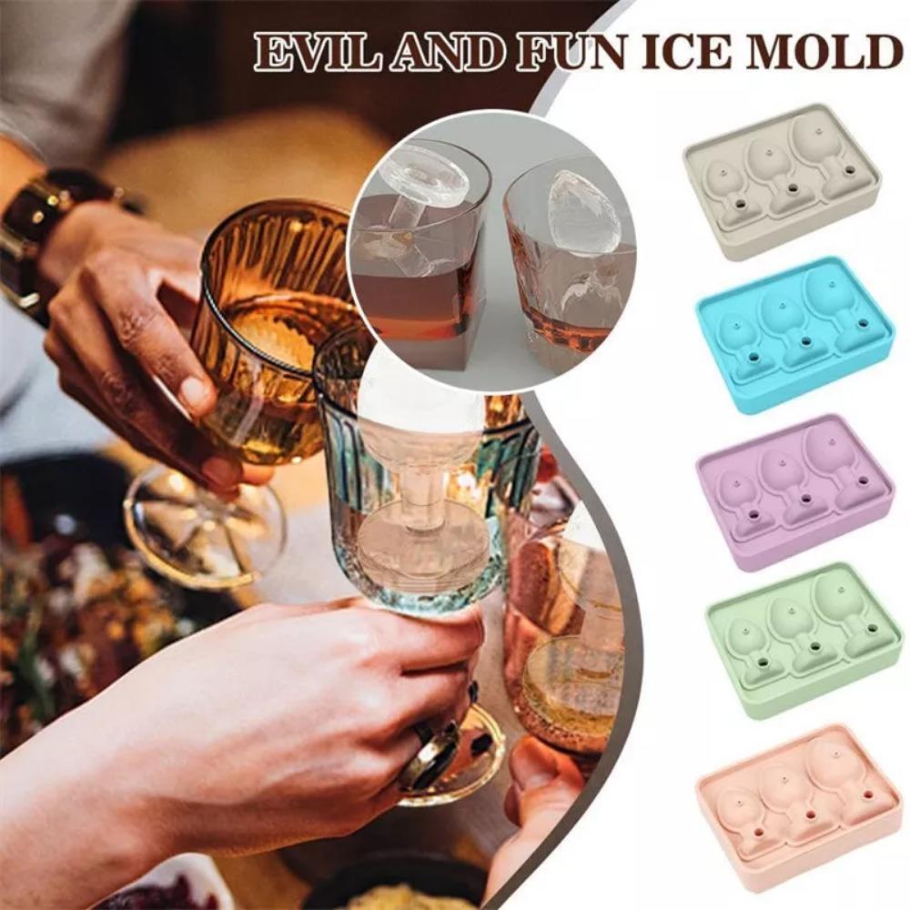 Ice-Cube Mold, Funny Silicone Anal Plug Ice Tray, Silicone ice-Cube Tray with Lid,Easy Fill and Release ice-Cube Maker