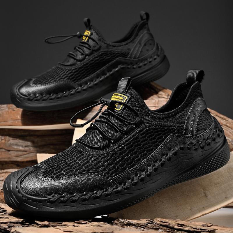 

Модная кожаная обувь мужская повседневная лоферы роскошный дизайн слипоны мужские туфли для платья стиль досуга большой размер износостойкая подошва для улицы 46 чёрный