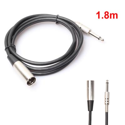 XLR 3-Pin Male To 1/4in Mono Plug Shielded Microphone Mic Audio Cord Cable