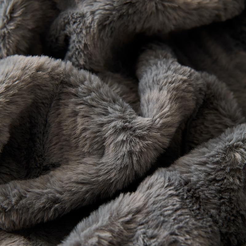 Winter Rabbit Wool Camping Picnic Sofa Cover Housses De Canapé Funda Sofa Thick Streaks Sofa Covers Mats Throw Blankets
