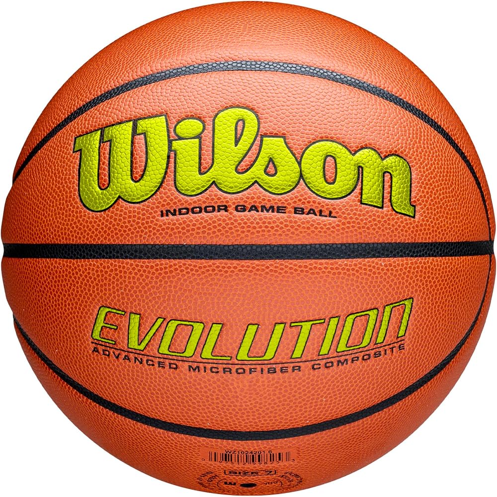 Wilson Evolution Game Basketball Opt 7 - Durable, Lightweight, High Performance Sports Equipment