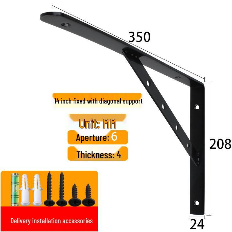 Stainless Steel Wall-Mounted Tripod Bracket for Load-Bearing Support and Partition Fixing