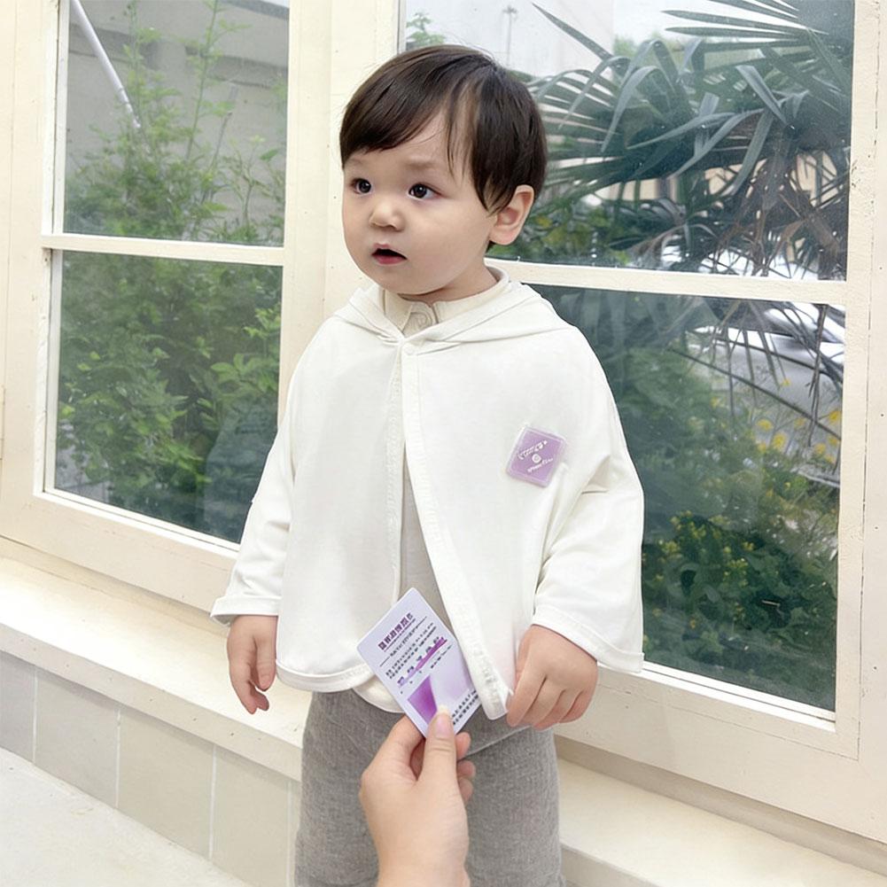 Summer UV Protection Ice Silk Hooded Cape Sun Protection Jacket Clothes for Boys Girls Versatile Lightweight Outdoor Sun Shield