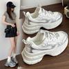 Platform Muffin Small Casual Shoes Sneakers Silver Women's Shoes New Double Paris Dad Shoes Women