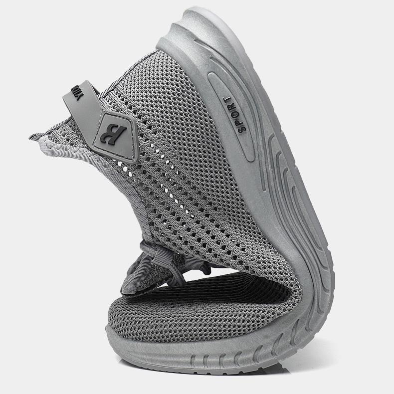 Men's Flyknit Sports Shoes Casual Mesh Breathable Single Shoes Lace Up Sneaker Running Shoes 39-44