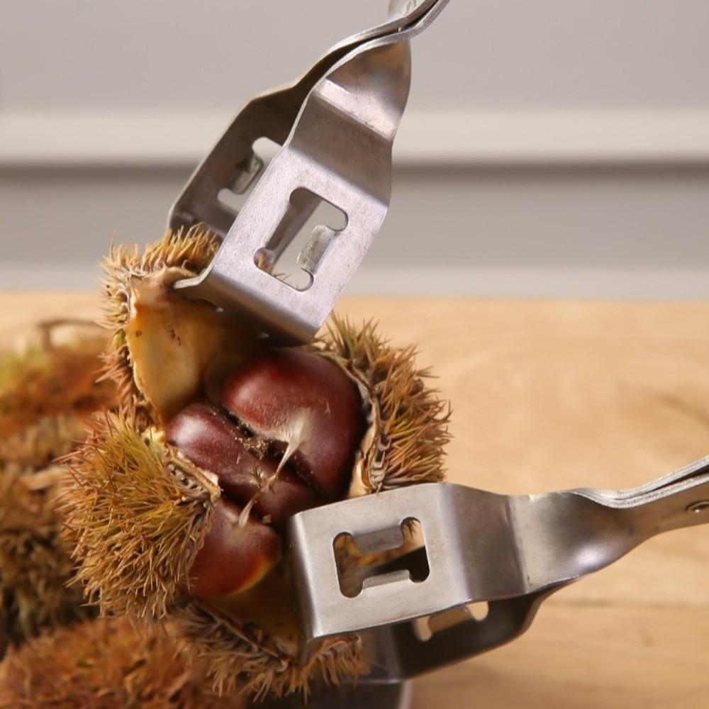 Stainless Steel Chestnut Opener Multi-Functional Chestnut Clip Peeler  Nut Processing
