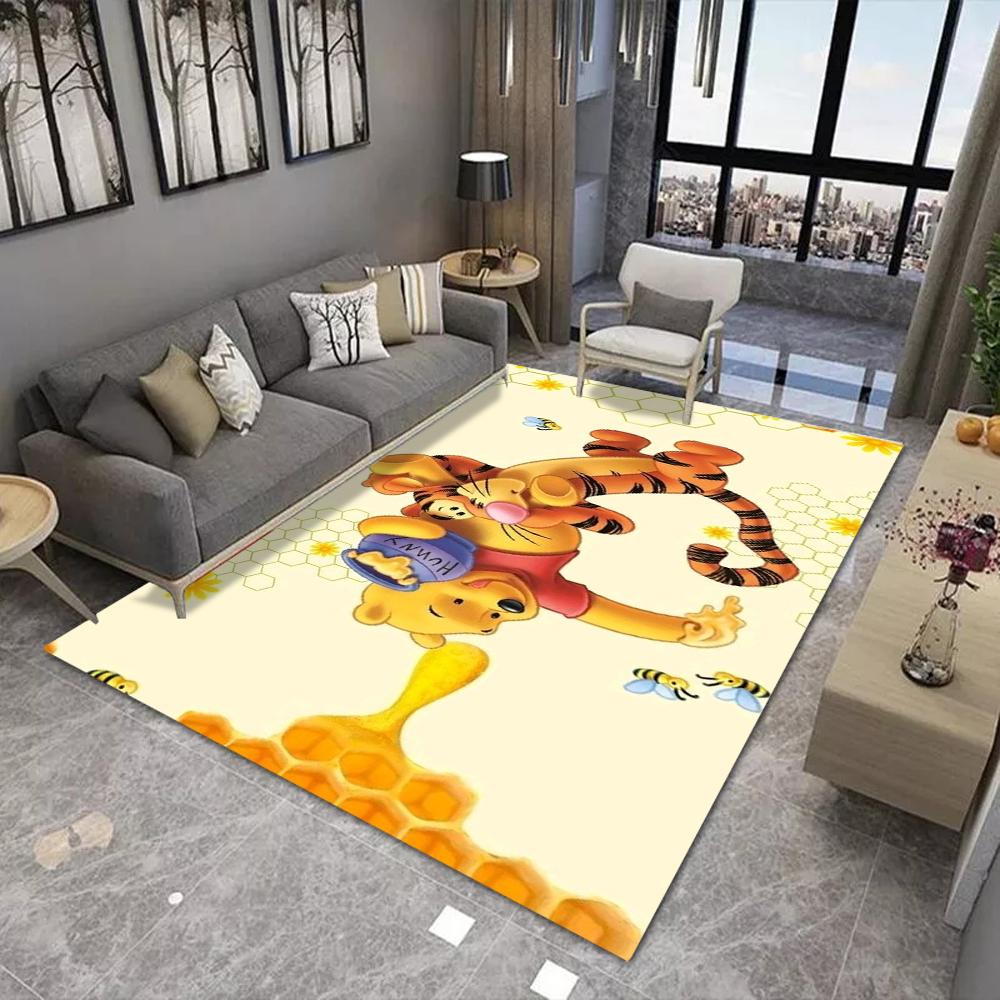 Winnie the Pooh Tištěný Oblastní Koberec Koberec pro Domácí Obývací Pokoj Ložnici Pohovku Rohožka Kuchyňská Dekorace Protiskluzová Podložka na Podlahu Dekorace