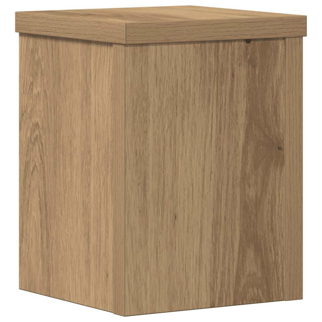 Plant Stand 2 pcs. Artisan Oak 15 x 15 x 20 cm Wood Based Material