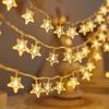 16 Star String LED Lights 3 Meter Warm White Waterproof Decorative Lights for Diwali, Birthday, Festival for Indoor Outdoor Plug In Decoration