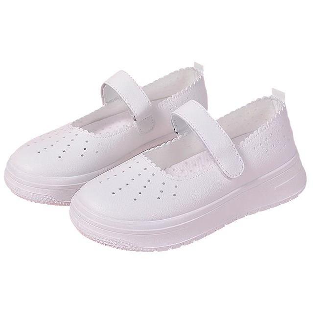 Spring and Summer New Nurse Shoes Women's Hollow Soft Sole Breathable Non-slip New Hole Medical Single Shoes White Shoes