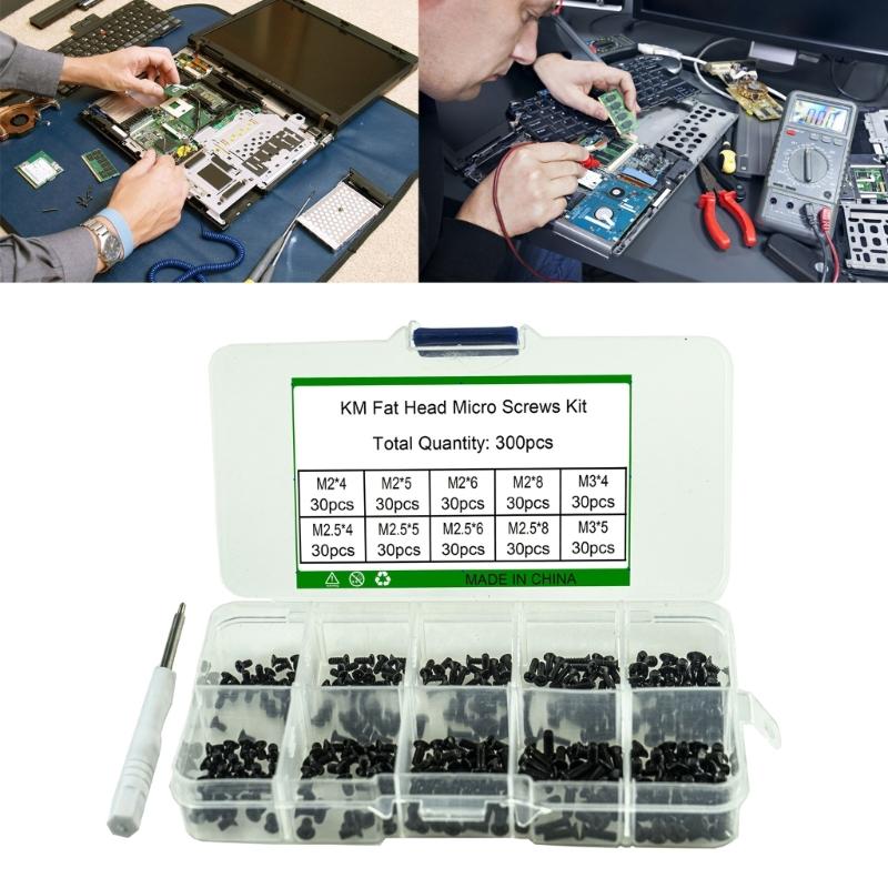 Micro Screws Diverse 300pcs Screw Assortment for Electronics & Small Scale Work