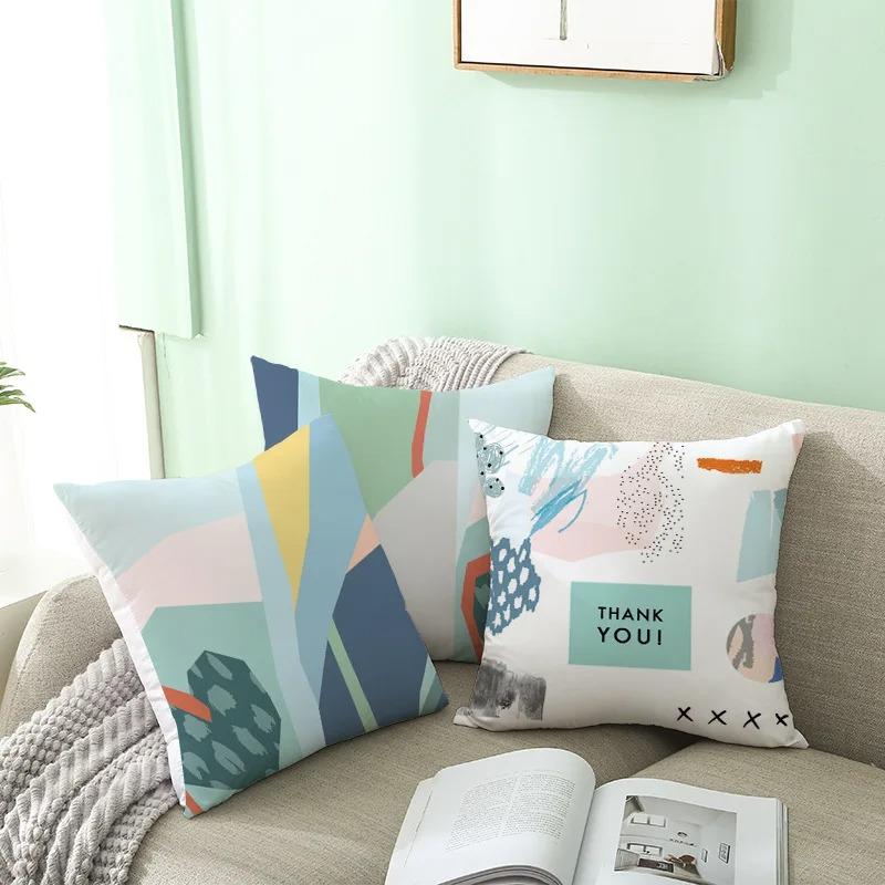 Cartoon Cute Pattern Pillowcase Office Living Room Car Ornaments Home Pillowcase